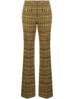 Alessandra Rich pantalon de tailleur à imprimé graphique - Jaune