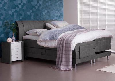Boxspring Lund elektrisch | 140x220| cognac | totaalBED | Twijfelaar