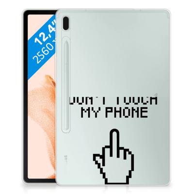 Samsung Galaxy Tab S7FE Print Case Finger Don't Touch My Phone Samsung Galaxy Tab S7FE Print Case Finger Don't Touch My Phone