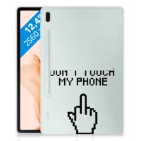 Samsung Galaxy Tab S7FE Print Case Finger Don't Touch My Phone