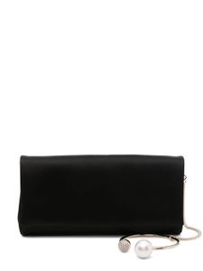 Jimmy Choo pochette Xandra à fini satiné - Noir
