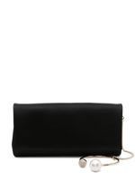 Jimmy Choo pochette Xandra à fini satiné - Noir