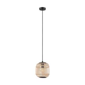 EGLO hanglamp Bordesly Ã˜21 cm - zwart/hout - Leen Bakker
