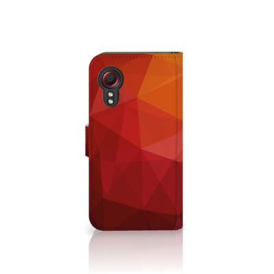 Book Case voor Samsung Galaxy Xcover 5 Polygon Red Book Case voor Samsung Galaxy Xcover 5 Polygon Red