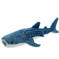 Walvis haai knuffel - pluche - blauw - 54 cm - Haaien/Vissen - Dieren