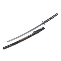 A BLACK HANDLED KATANA A BLACK HANDLED KATANA
