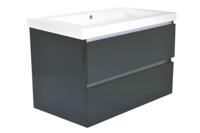 Onderkast Wiesbaden Vision 80x47 Hoogglans Grijs (2 laden)