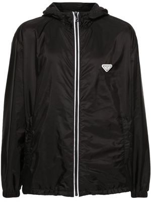 Prada veste Re-Nylon à capuche - Noir
