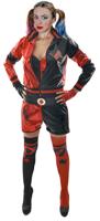 Harley Quinn kostuum volwassen rood/zwart Harley Quinn kostuum volwassen rood/zwart