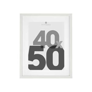 Atmosphera Fotolijstje met passe partout - voor een foto van 40 x 50 cm - wit - MDF/Glas   -