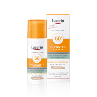 Eucerin Sun Oil Control SPF 50+ Dry Touch Gel-Crème Tinted Medium Onzuivere en Vette Huid 50ml