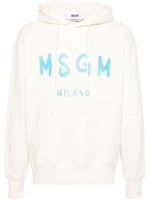 MSGM hoodie en coton à logo imprimé - Tons neutres - thumbnail