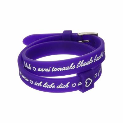 il mezzometro I LOVE YOU SILVER - BRACCIALE IN SILICONE/SILICONE BRACELET Dames armband