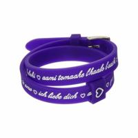il mezzometro I LOVE YOU SILVER - BRACCIALE IN SILICONE/SILICONE BRACELET Dames armband - thumbnail