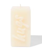HEMA Kaars 12.5cm &apos;hugs&apos; Lichtgeel