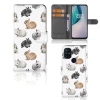 Telefoonhoesje | Met pasjeshouder | voor OnePlus Nord N10 Konijntjes