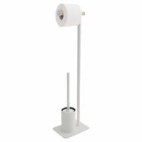 Sealskin Brix Toiletbutler - Toiletrolhouder - Toiletborstel met houder - vrijstaand Wit