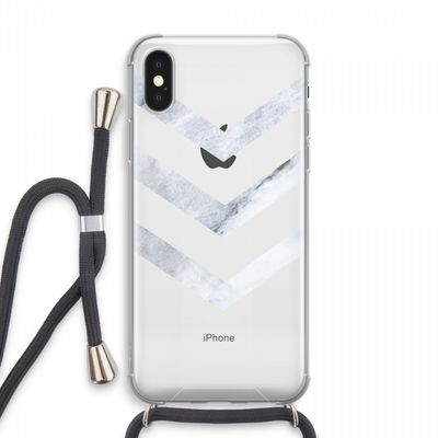 Marmeren pijlen: iPhone XS Max Transparant Hoesje met koord
