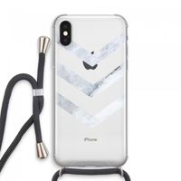 Marmeren pijlen: iPhone XS Max Transparant Hoesje met koord