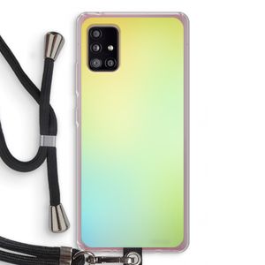 Minty mist pastel: Samsung Galaxy A51 5G Transparant Hoesje met koord