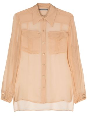 Alberta Ferretti chemise en soie - Tons neutres
