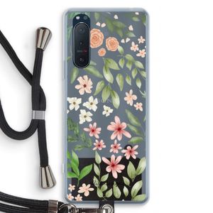Botanical sweet flower heaven: Sony Xperia 5 II Transparant Hoesje met koord
