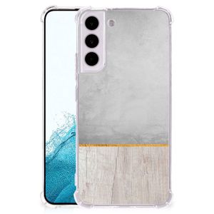 Samsung Galaxy S22 Stevig Telefoonhoesje Wood Concrete