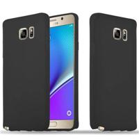 Cadorabo Hoesje geschikt voor Samsung Galaxy NOTE 5 in CANDY ZWART - Beschermhoes TPU silicone Case Cover