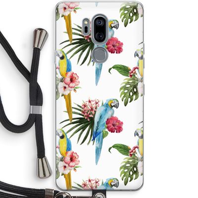 Kleurrijke papegaaien: LG G7 Thinq Transparant Hoesje met koord