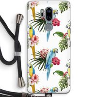 Kleurrijke papegaaien: LG G7 Thinq Transparant Hoesje met koord