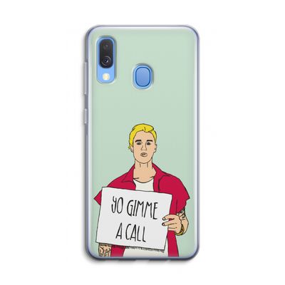 Gimme a call: Samsung Galaxy A40 Transparant Hoesje