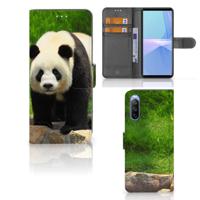 Sony Xperia 10 III | Telefoonhoesje | Met pasjeshouder | Panda Sony Xperia 10 III | Telefoonhoesje | Met pasjeshouder | Panda