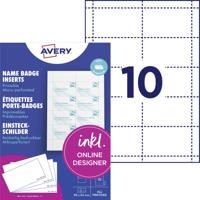 Avery-Zweckform L4727-20 Insteekplaatje naamplaatje 90 mm x 54 mm Wit