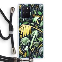 Tropical Palms Dark: Samsung Galaxy Note 10 Lite Transparant Hoesje met koord