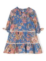 ZIMMERMANN Kids robe courte August à fleurs - Bleu - thumbnail