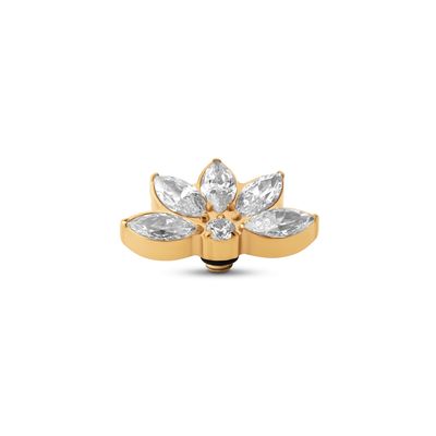 Melano Twisted Vintage CZ Steentje Crystal Goud