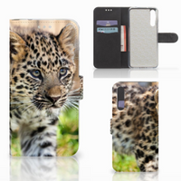 Huawei P20 Pro Telefoonhoesje met Pasjes Baby Luipaard