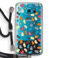 Kleurrijke katten: Samsung Galaxy S6 Transparant Hoesje met koord