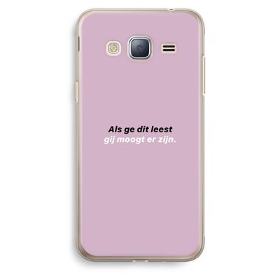 gij moogt er zijn: Samsung Galaxy J3 (2016) Transparant Hoesje