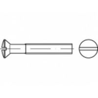TOOLCRAFT TO-5452950 Bolverzonken schroeven M3 8 mm Sleuf Messing Galvanisch afwerking 200 stuk(s) - thumbnail