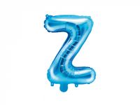 Folieballon Licht Blauw Letter 'Z' - 35cm