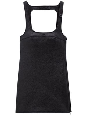 Courrèges robe courte Reedition en vinyle - Noir