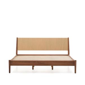 Kave Home Bed Elan Notenhout - Bruin