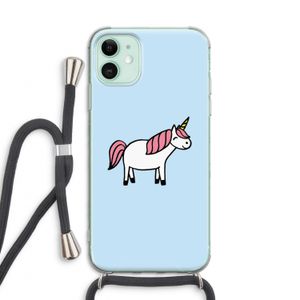 Eenhoorn: iPhone 11 Transparant Hoesje met koord