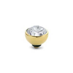 Melano Twisted Basic CZ Steentje Crystal Goud | 8 mm