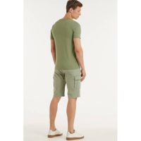 Purewhite regular fit cargo short The Miles Car W0663 kaki - thumbnail