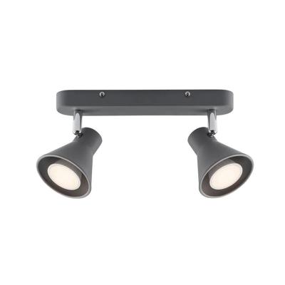 Plafondlamp grijs metaal modern &apos;Eik&apos; Nordlux dubbel gu10 fitting 285mm
