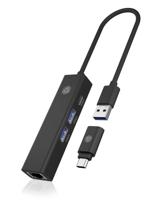 ICY BOX IB-HUB1439-LAN Bedraad USB 3.2 Gen 1 (3.1 Gen 1) Type-A Zwart - thumbnail