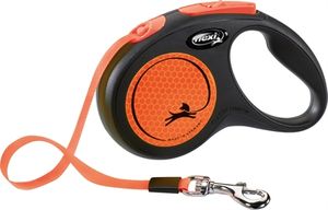 Flexi rollijn new neon tape zwart / oranje