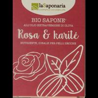 La Saponaria Zeep roos shea butter bio 100 Gram